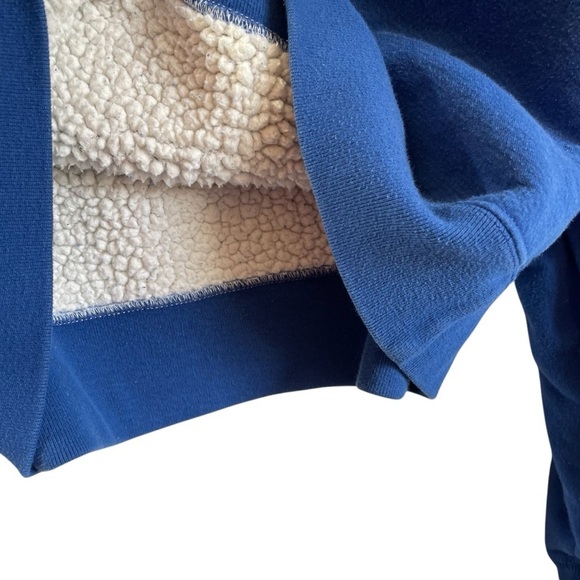 Abercrombie & Fitch Sherpa Jacket 100% Cotton Puff Letters Size Medium - Picture 3 of 7